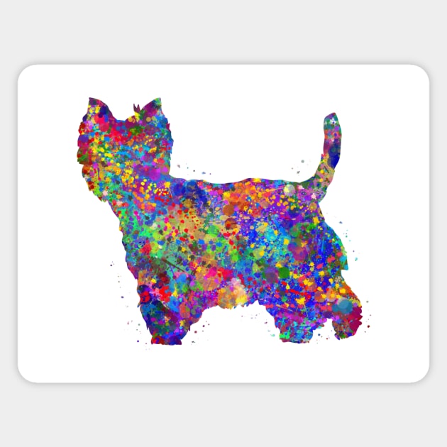 Westie dog watercolor Sticker by Yahya Art